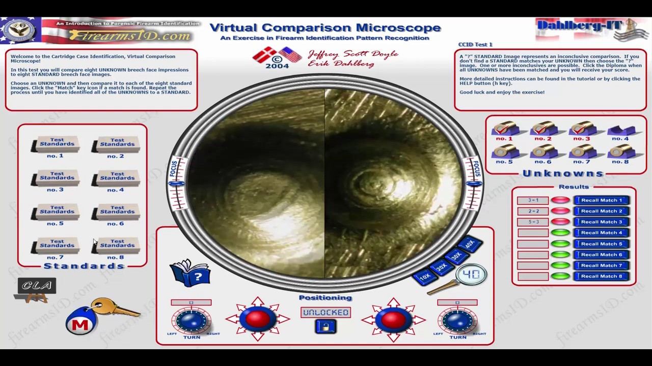 Cartridge Case ID Tutorial (CCID VCM)