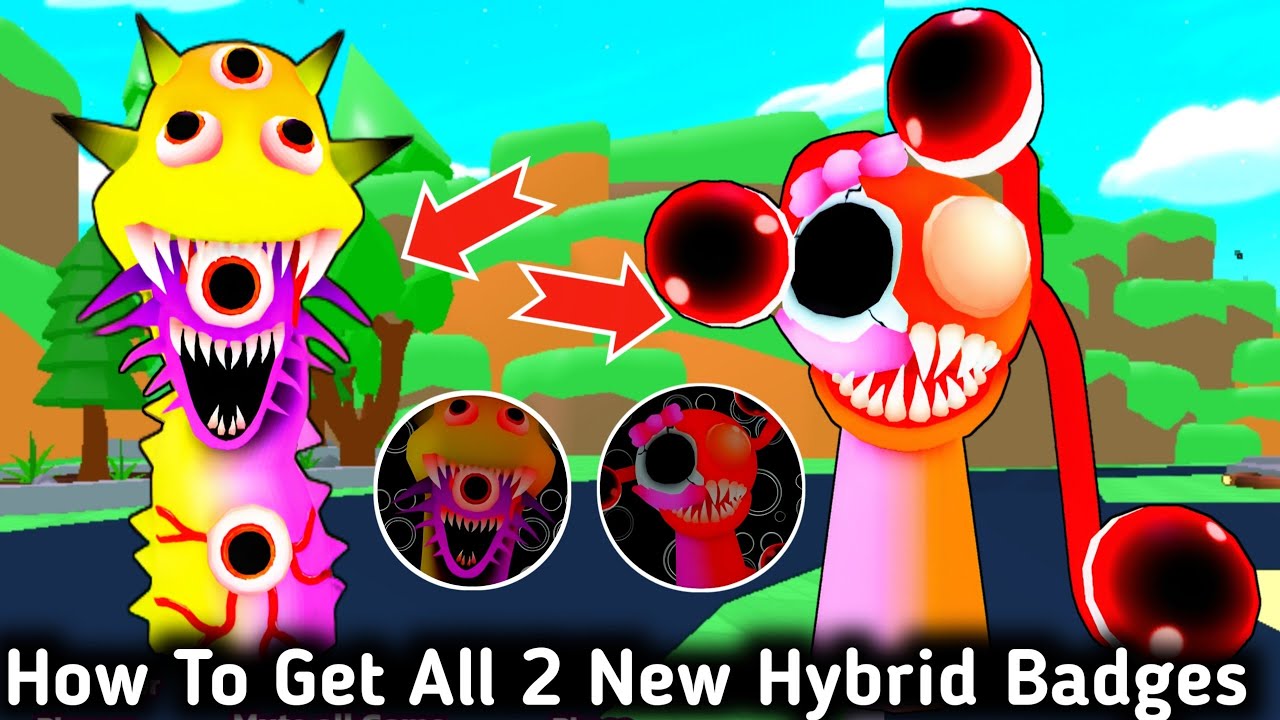 New Hybrid Escape Update - How To Get Pinken Hybrid + Durpmon Hybrid Badge In 3D Sprunki Sim + RP