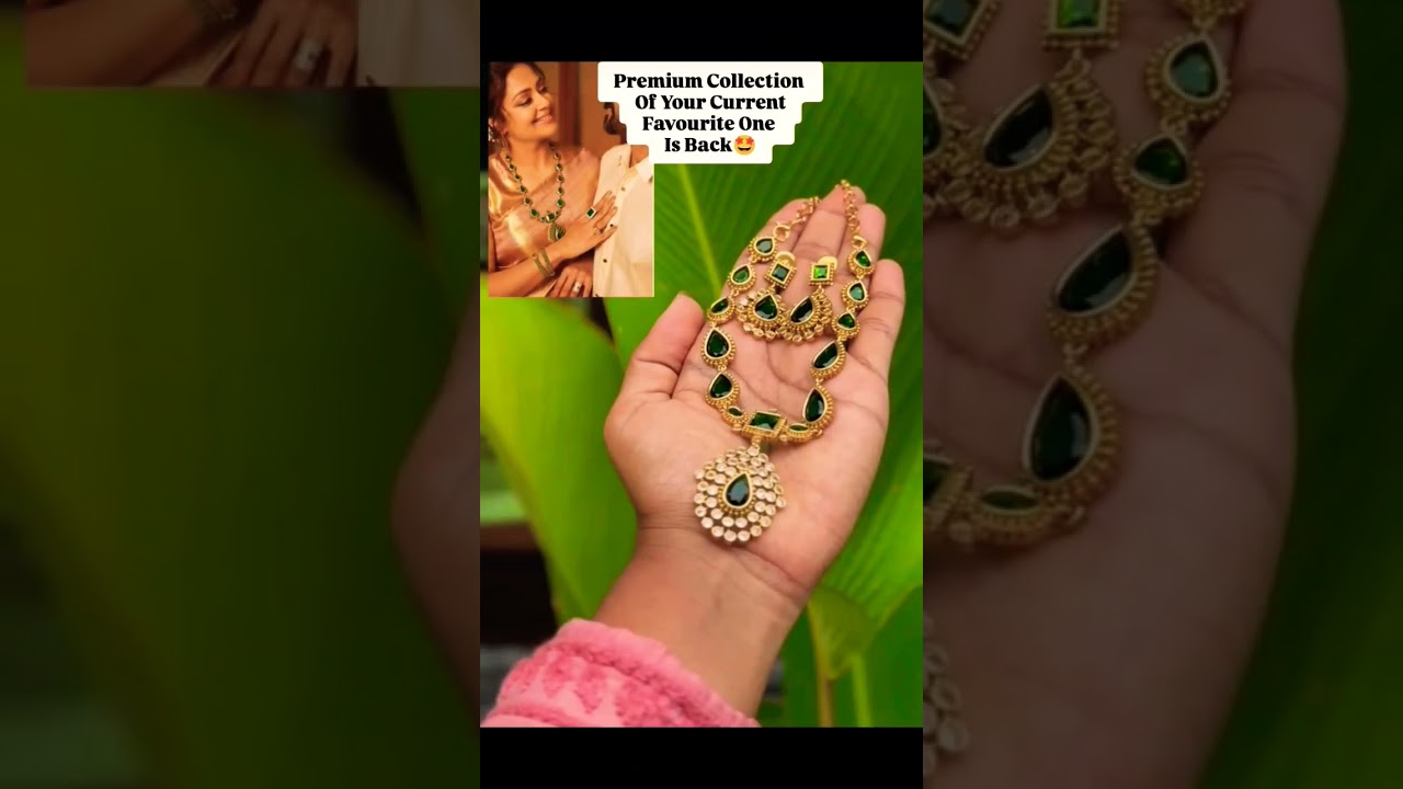 Jyothika Mam Inspired PremiumDiamond Necklace🥰Dm for order or comment link✨