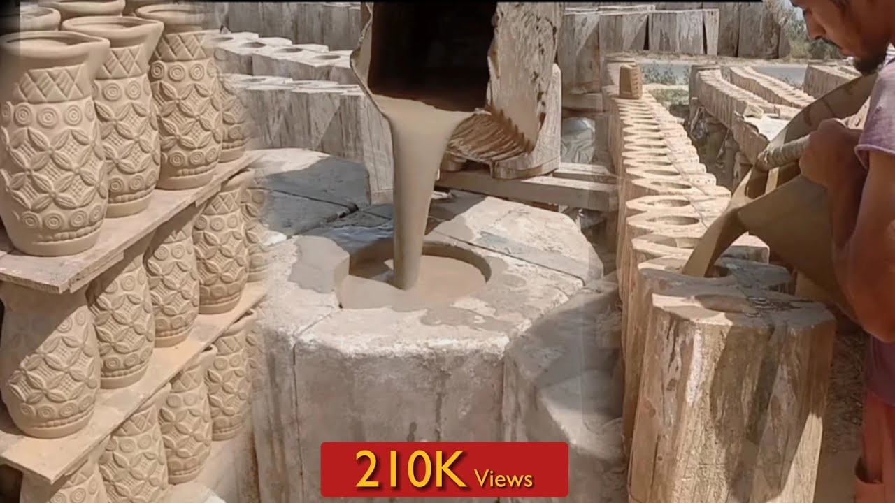 Clay Jugs | Rural Potter Making, Clay Mould casting, Pottery Kiln with Professional Skills