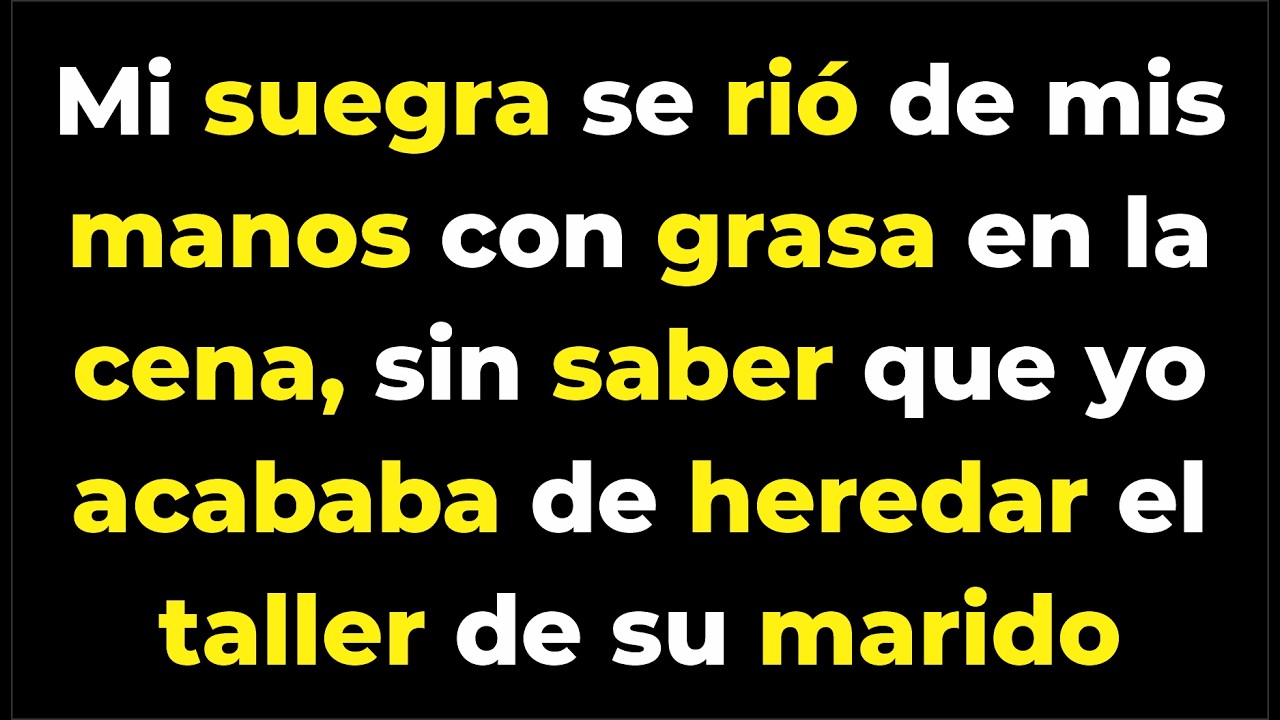 Mi suegra se rió de mis manos con grasa en la cena, sin saber que yo acababa de heredar el taller