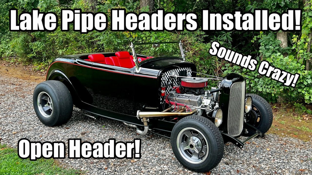 Установка выпускного коллектора Lake Pipe - хот-род Ford Roadster 1932 года