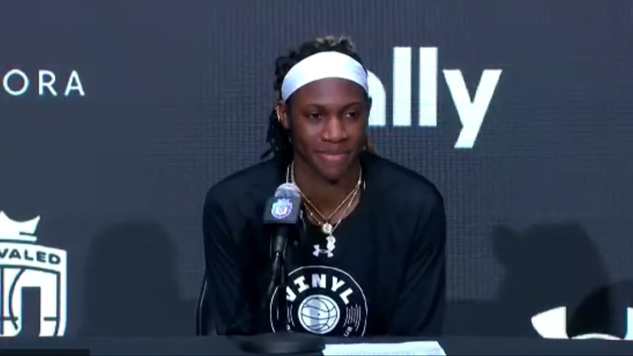 Rhyme Howard of Vinyl BC post-game presser after her 33-point night