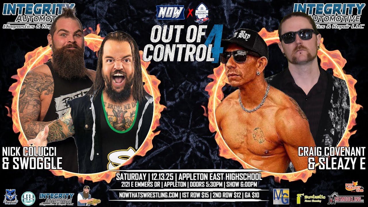 Swoggle & Colucci vs. Sleazy E & Craig Covenant | Out of Control 4 | 12-13-2025