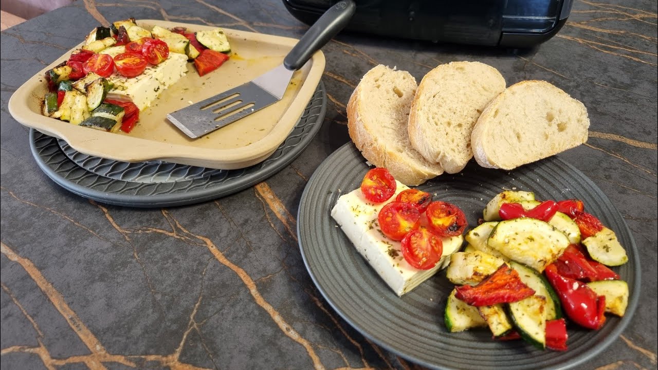 Gebackener Feta mit Grillgemüse aus dem Deluxe Air Fryer von Pampered Chef