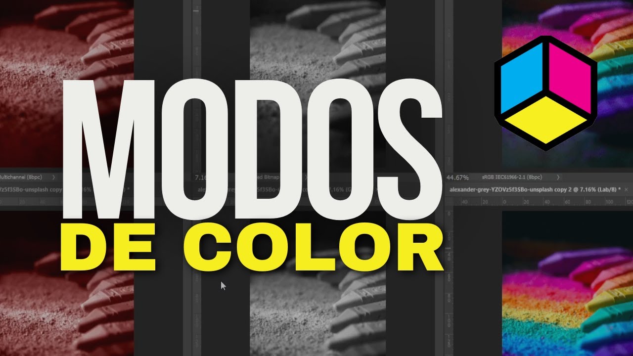 🌈🎨📑 Todos los Modos de Color RGB CMYK, LAB, Indexado, Escala de Grises, Duotono, Bitmap y Multicanal