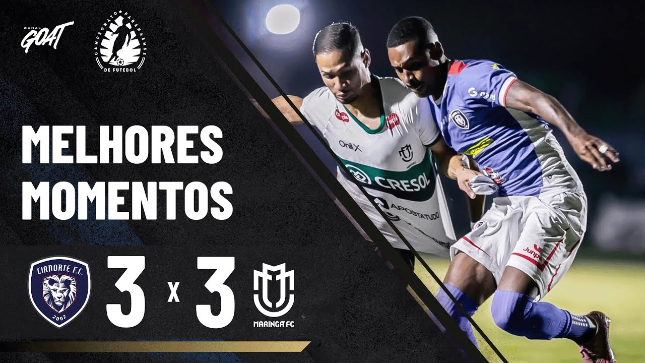 CHUVA DE GOLS! CIANORTE E MARING&Aacute; PROTAGONIZAM JOGO AGITADO NA ESTREIA DO CAMPEONATO PARANAENSE!
