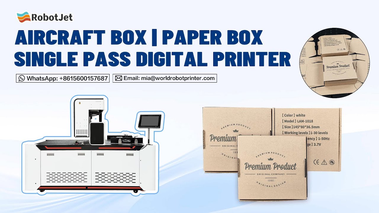 Aircraft Box | Paper Box Custom Single Pass Digital Printer！#printing #paperbox #packaging #print