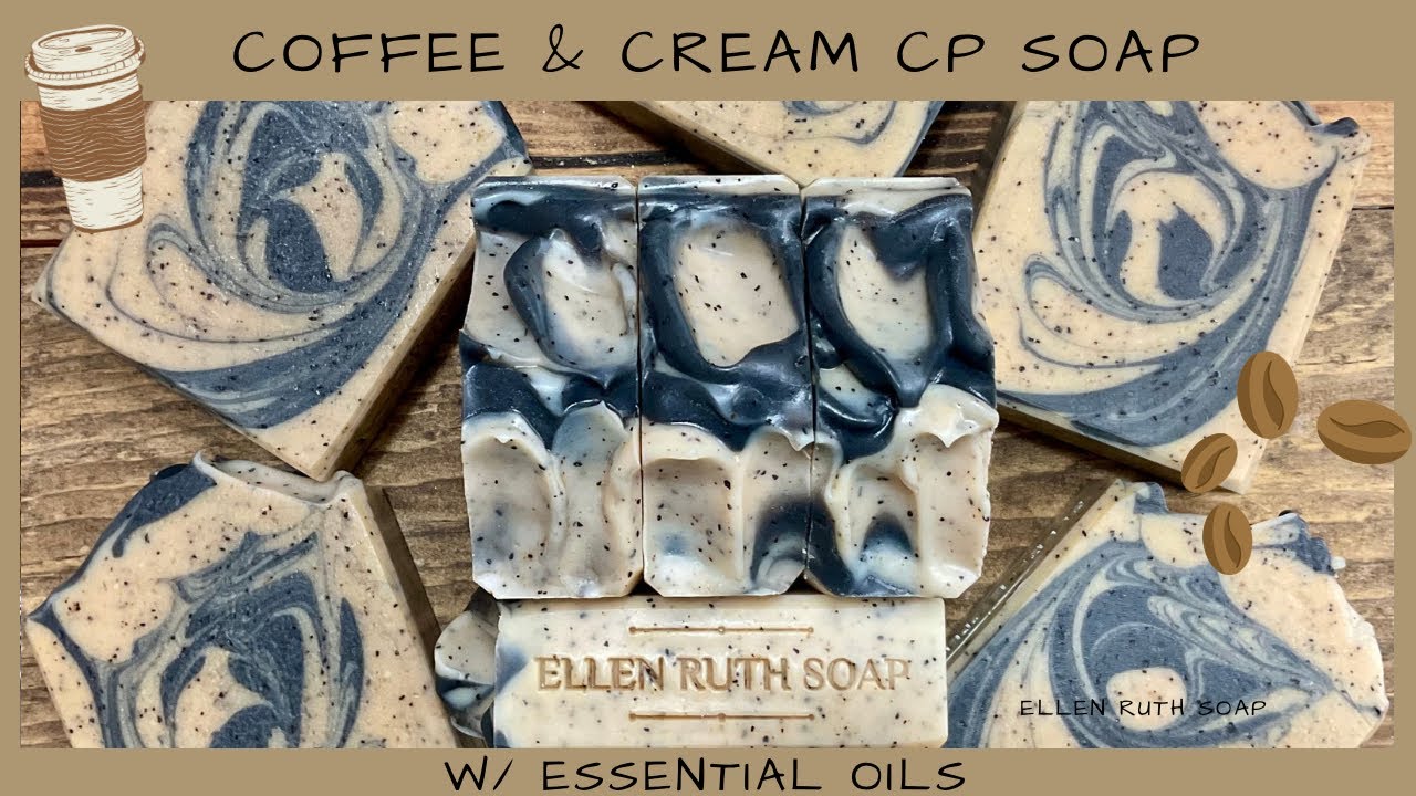 Recipe - Making ☕️ COFFEE & CREAM ☕️ CP Soap w/ Essential Oils #coffee #allnatural