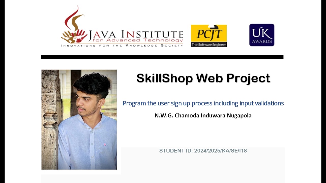 Task 02 : Program the user sign-up process including input validations