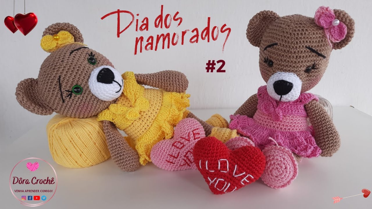 Ursinha Amigurumi Especial Dia dos Namorados | PARTE 2/5 | CORPINHO E CABEÇA
