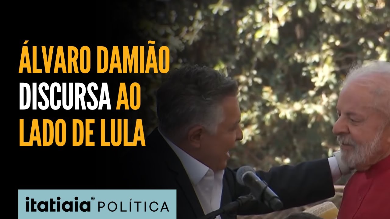&Aacute;LVARO DAMI&Atilde;O DISCURSA AO LADO DO PRESIDENTE LULA NO AGLOMERADO DA SERRA