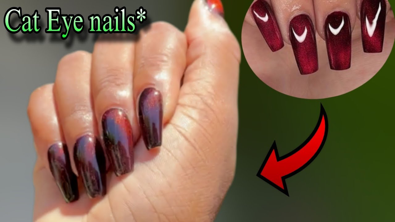 Men koman pou f&egrave;  effet Cat eye / Cat eye nails tutorial