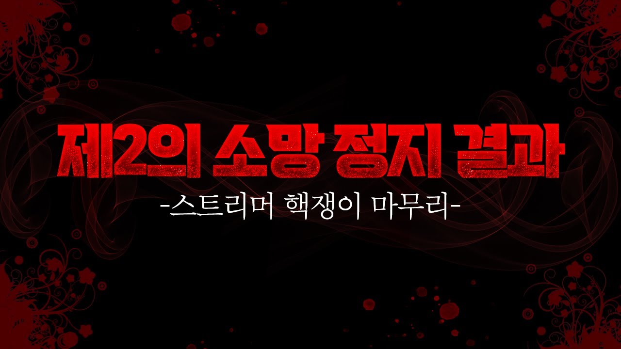 제2의 소망 핵쟁이 스트리머 정지 결과 나왔습니다