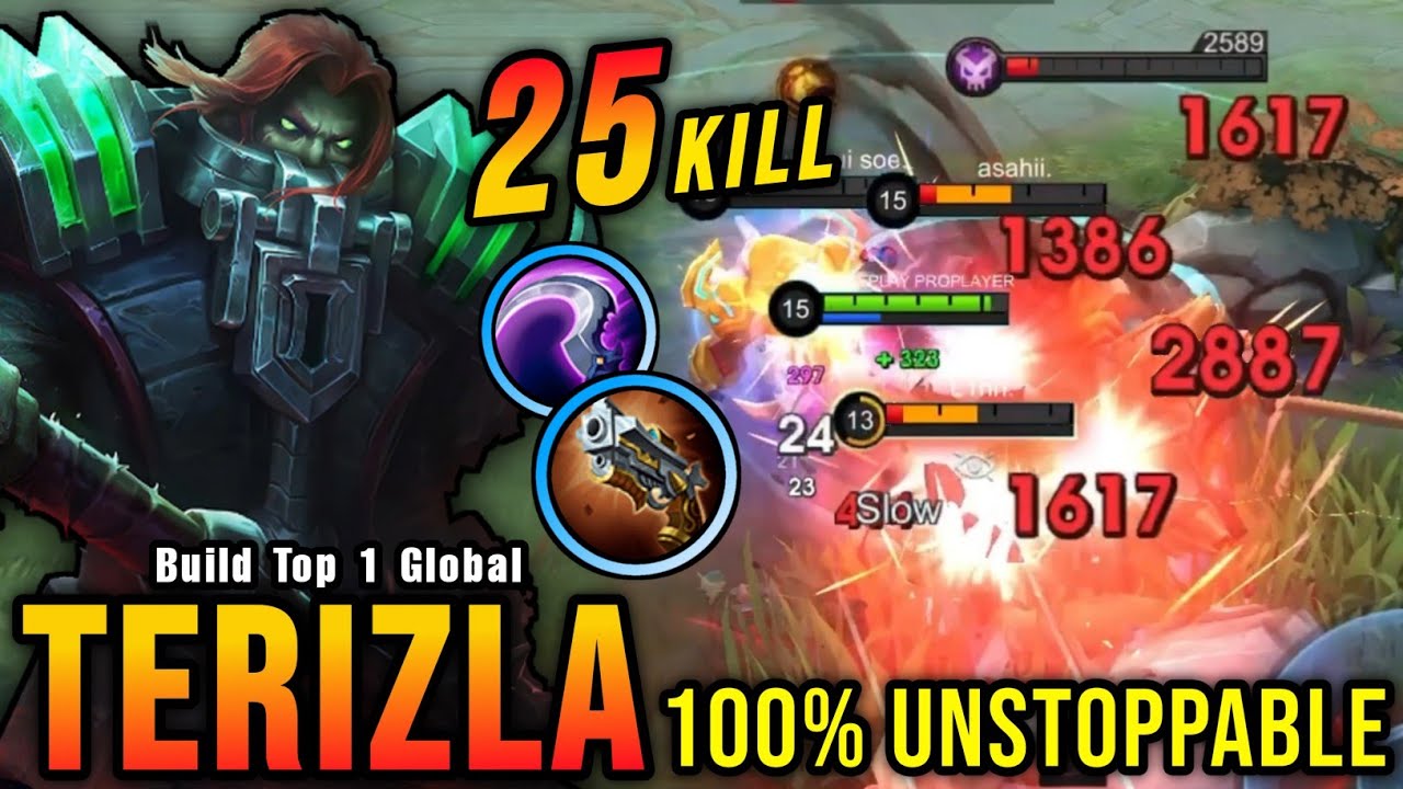 25 Kills No Death!! Unstoppable Terizla Build - Build Top 1 Global Terizla ~ MLBB