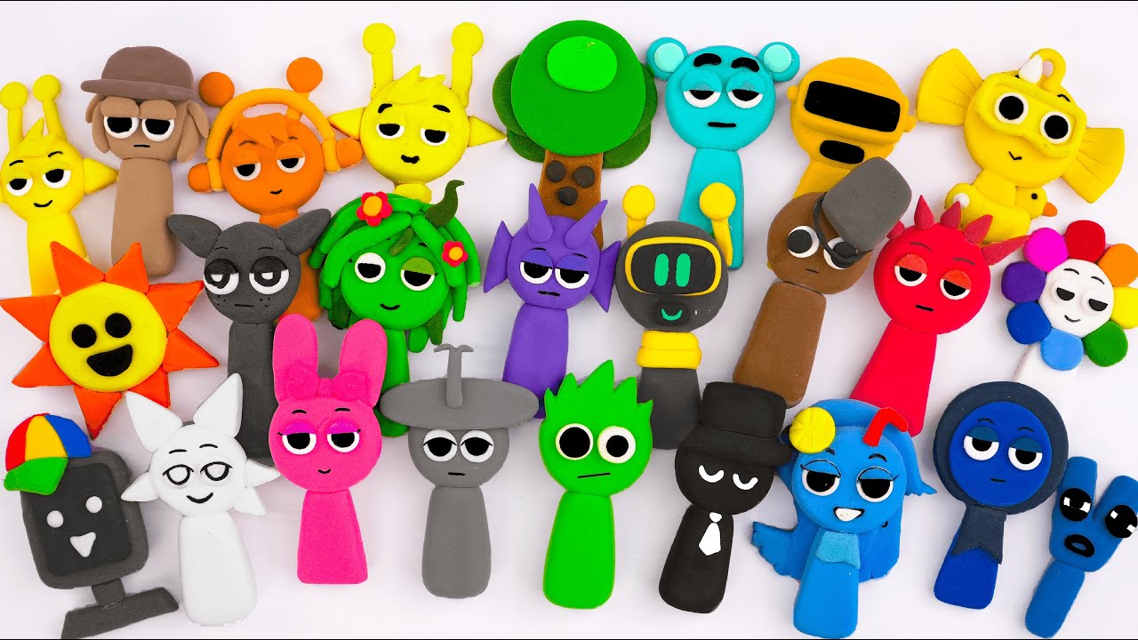 💖Paper DIY💖 Making Clay Incredibox SPRUNKI BLIND BOX Unboxing |  ASMR