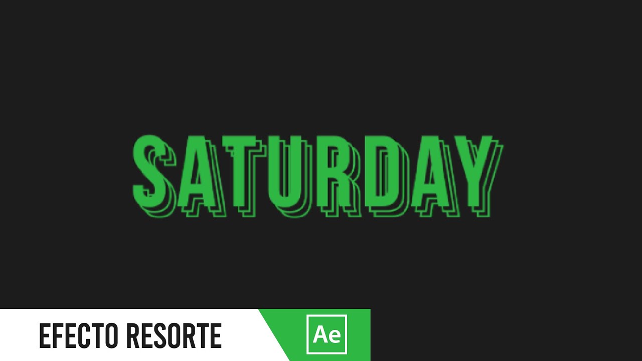 After Effects - Efecto Texto Resorte