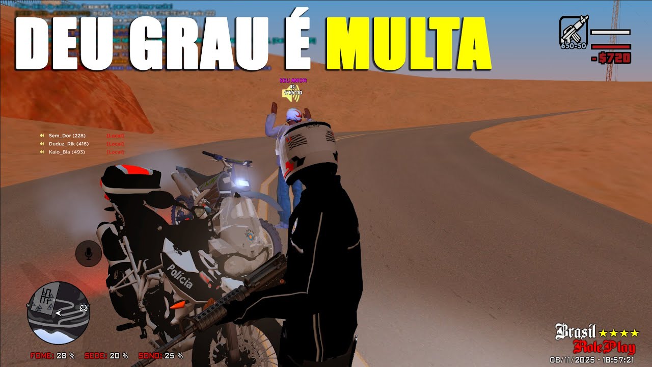 DANDO MULTA POR QUALQUER COISA NO BRASIL ROLEPLAY - GTA SAMP RP