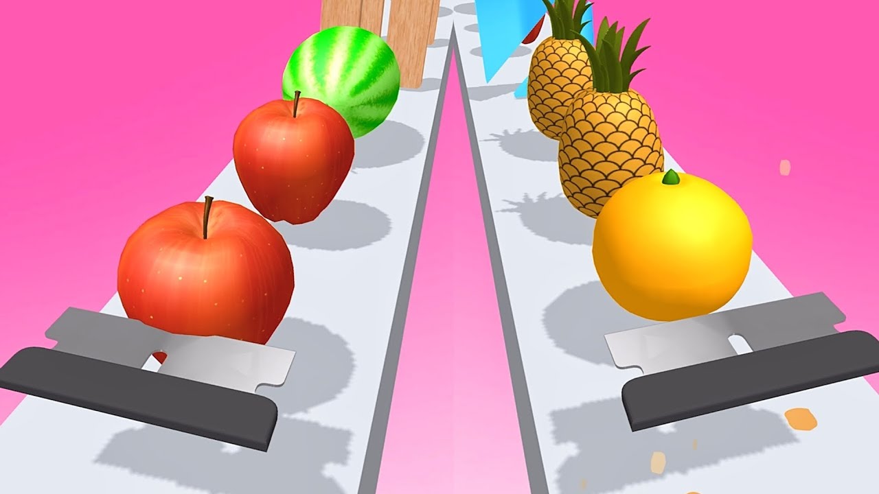 Slicer Runner Game! Very satisfying and relaxing ASMR slicing video