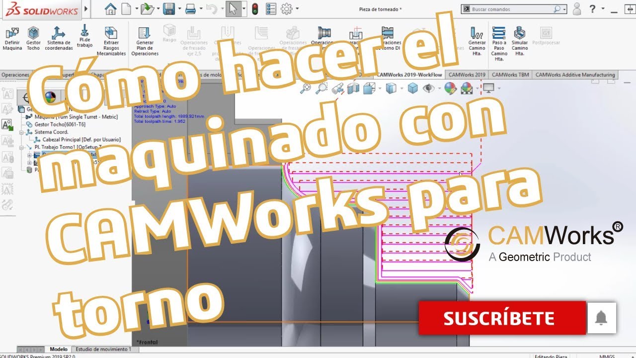 Cómo realizar el maquinado en CAMWorks para torno - tutorial para principiantes