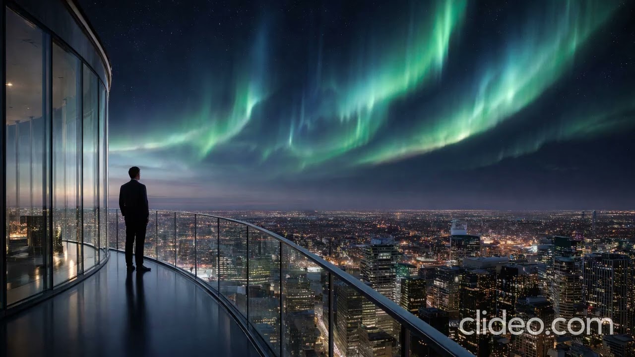 Nightwalker70 - Aurora Over City