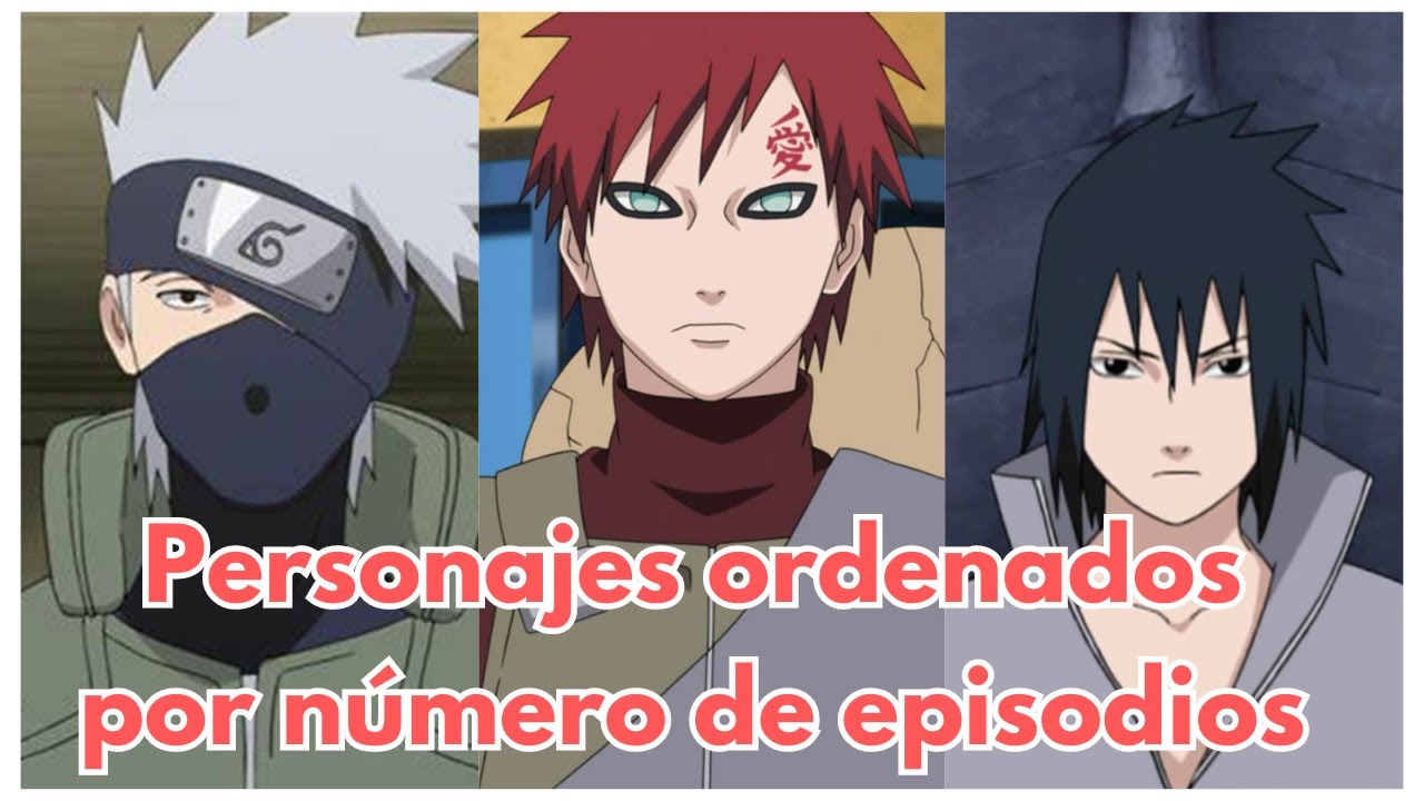TOP 50 PERSONAJES NARUTO SHIPPUDEN. Lista organizada por n&uacute;mero de episodios en los que aparecen.