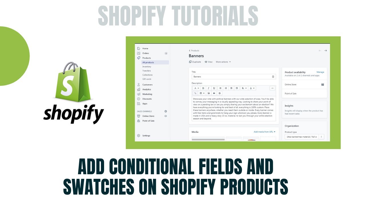 How To Add Conditional Fields and Swatches To Your Shopify Product Page