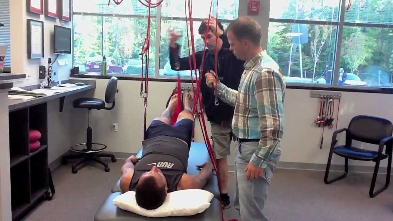 Redcord Neurac Testing with Elite Rowing Coach Carlos Dinares_Supine Pelvic Lift