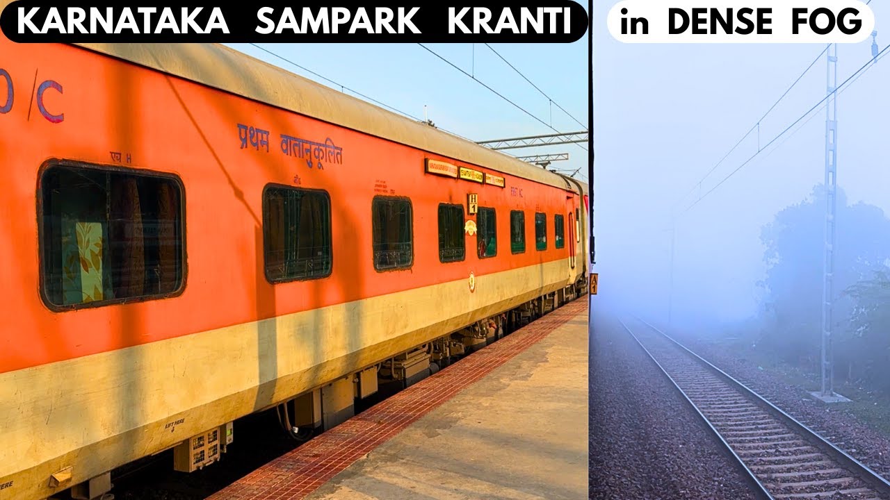 Zero Visibility Fog = Big Delays | Karnataka Sampark Kranti Express via Pune Full Journey