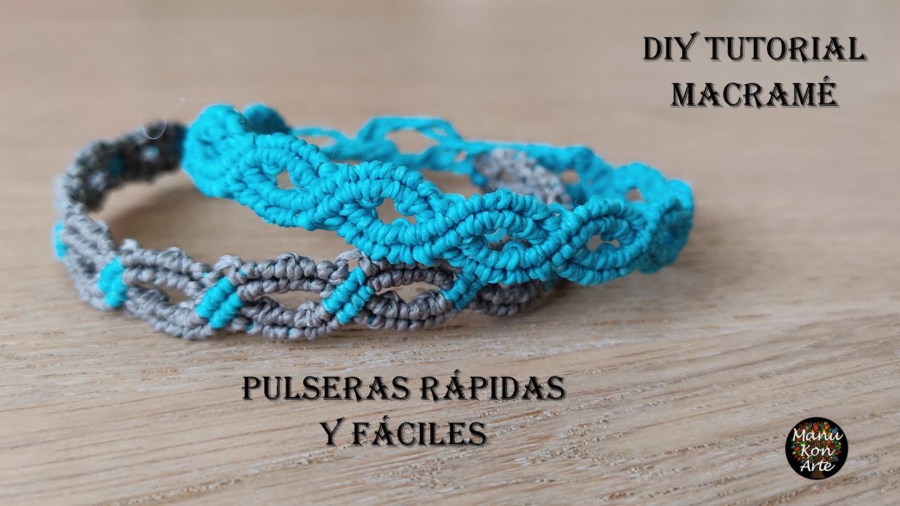DIY Tutorial Cómo Hacer Pulsera de Hilo Macramé Eternal Wave Paso a Paso muy Fácil/Macrame Bracelet