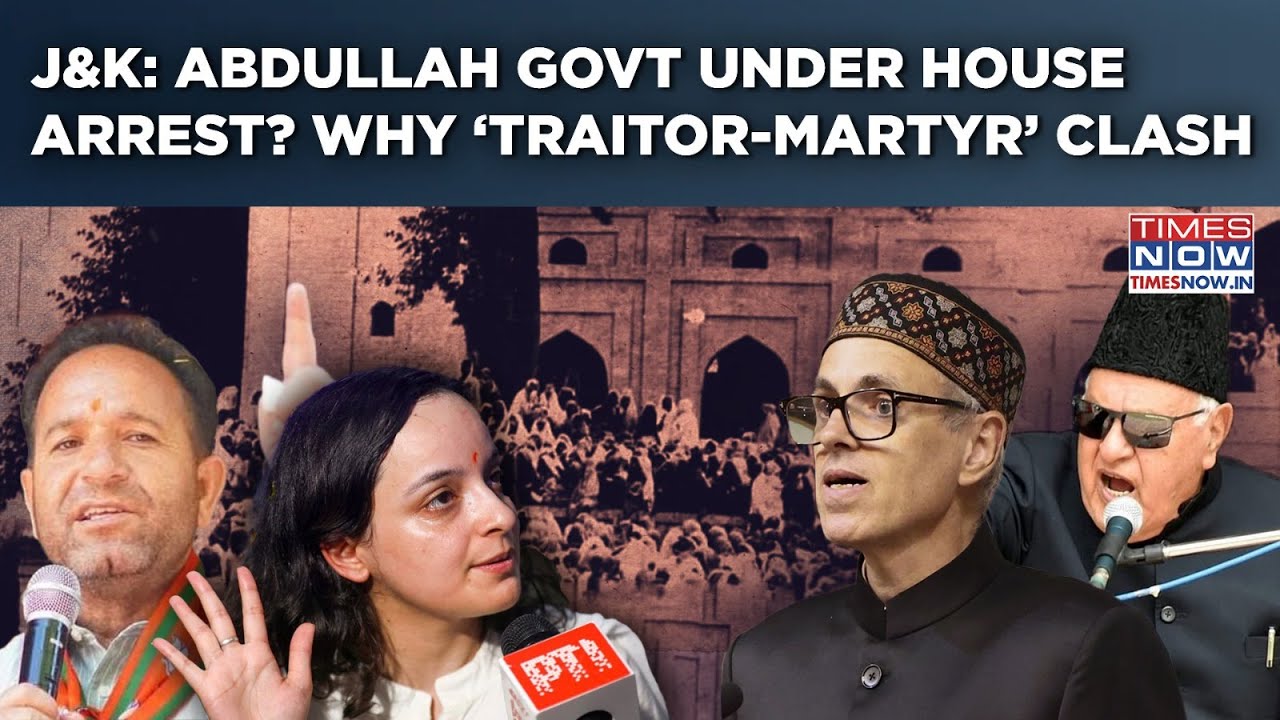 J&K: Abdullah Govt Put Under 'House Arrest'? NC Vs BJP| Watch Why 'Martyr-Traitor' Clash On July 13