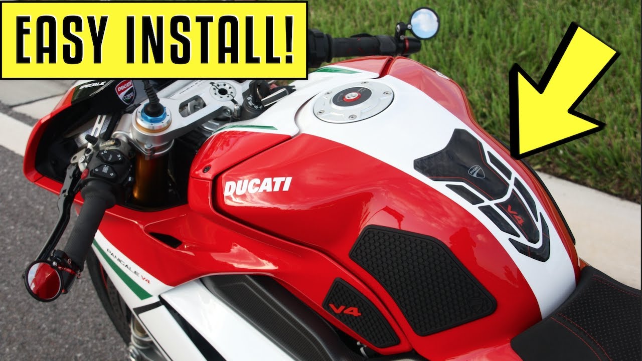 How to Install a Motorcycle Tank Protector - Ducati Panigale V4