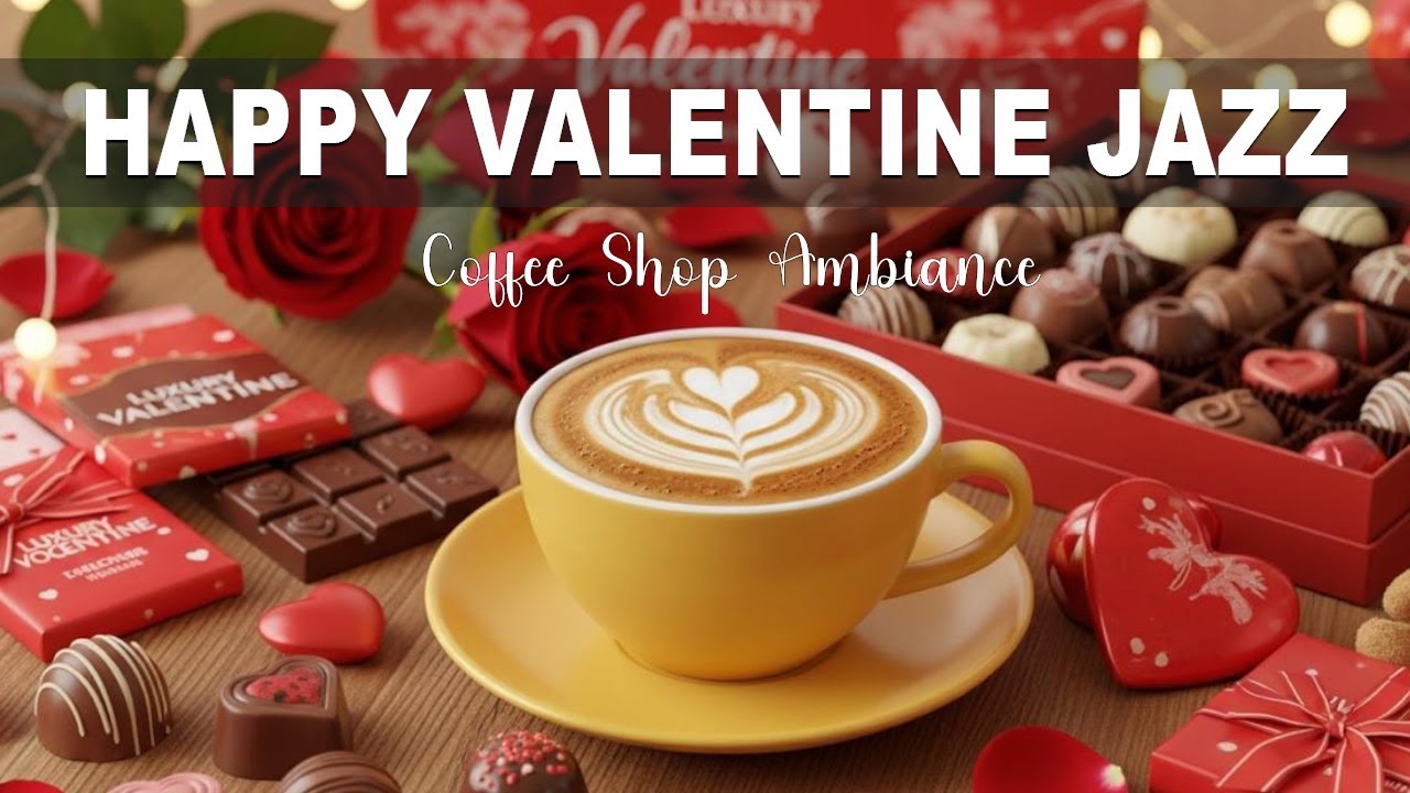 Happy Valentine Jazz ☕💕 Bossa Nova Instrumental and Relaxing Jazz Cafe Music for Morning Vibes.
