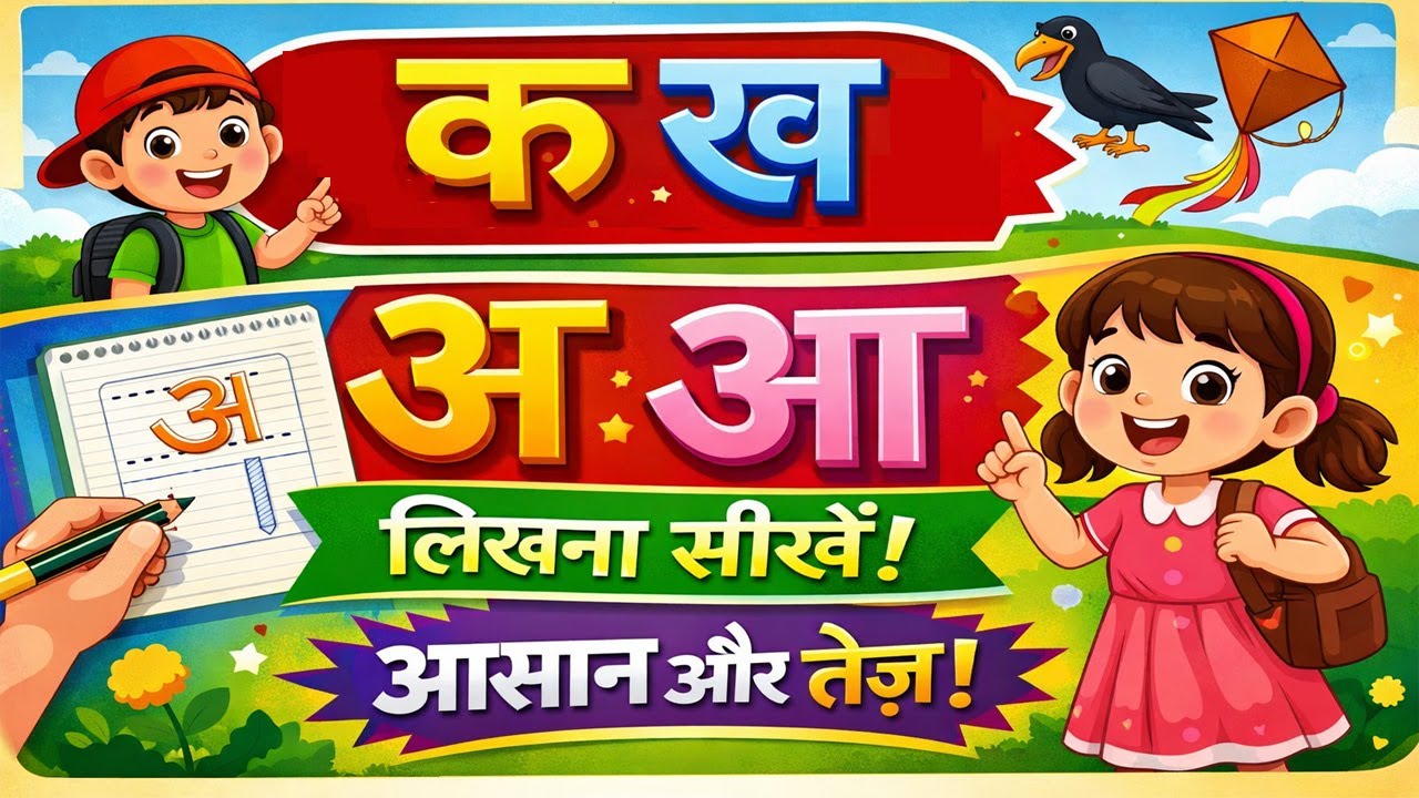 Ka Kha and A Aa Practice for Kids | Learn Hindi Alphabets Easy & Fast