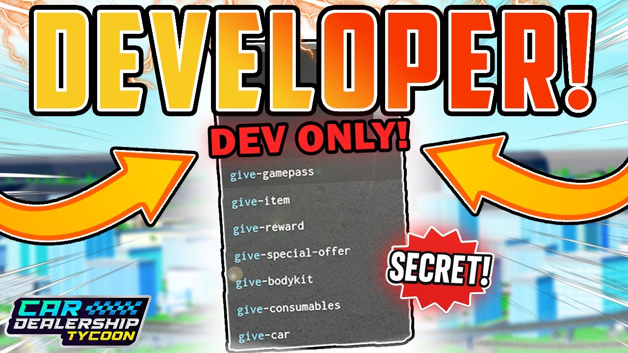 I Became a DEVELOPER In Car Dealership Tycoon For ONE DAY!