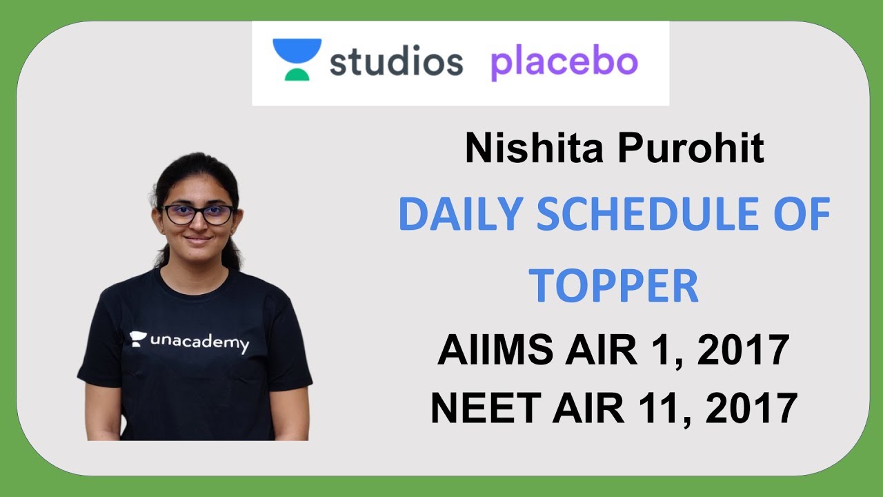 Daily Schedule of Toppers | Nishita Purohit AIIMS AIR - 1 | NEET  AIR - 11