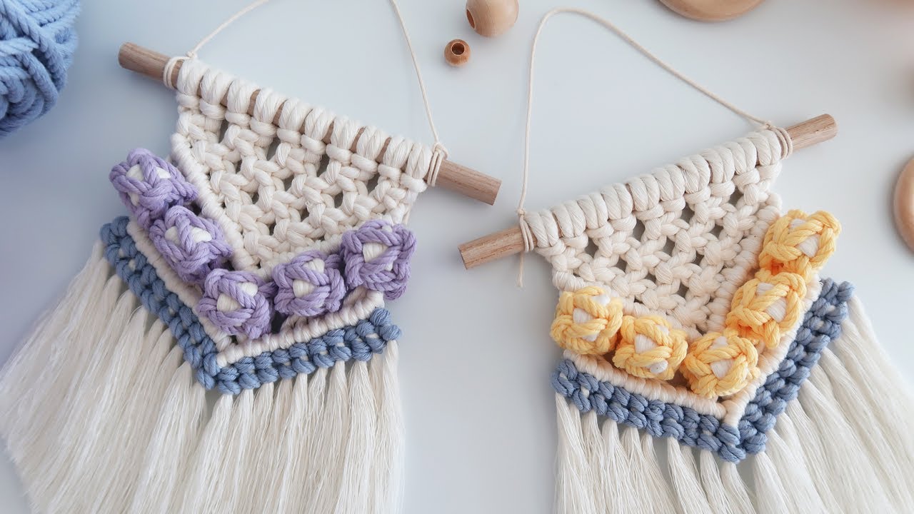DIY Macrame Mini Wall hanging / 마크라메 미니 월행잉