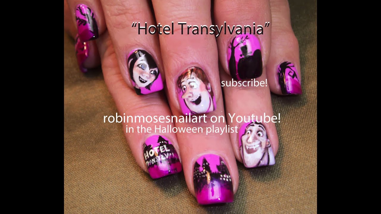 Nail Art Tutorial | DIY Halloween Nails | Hotel Transylvania Design
