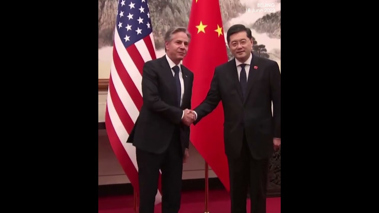 WATCH China FM Qin Gang greet US Blinken, reach out for handshake as marathon meeting ends