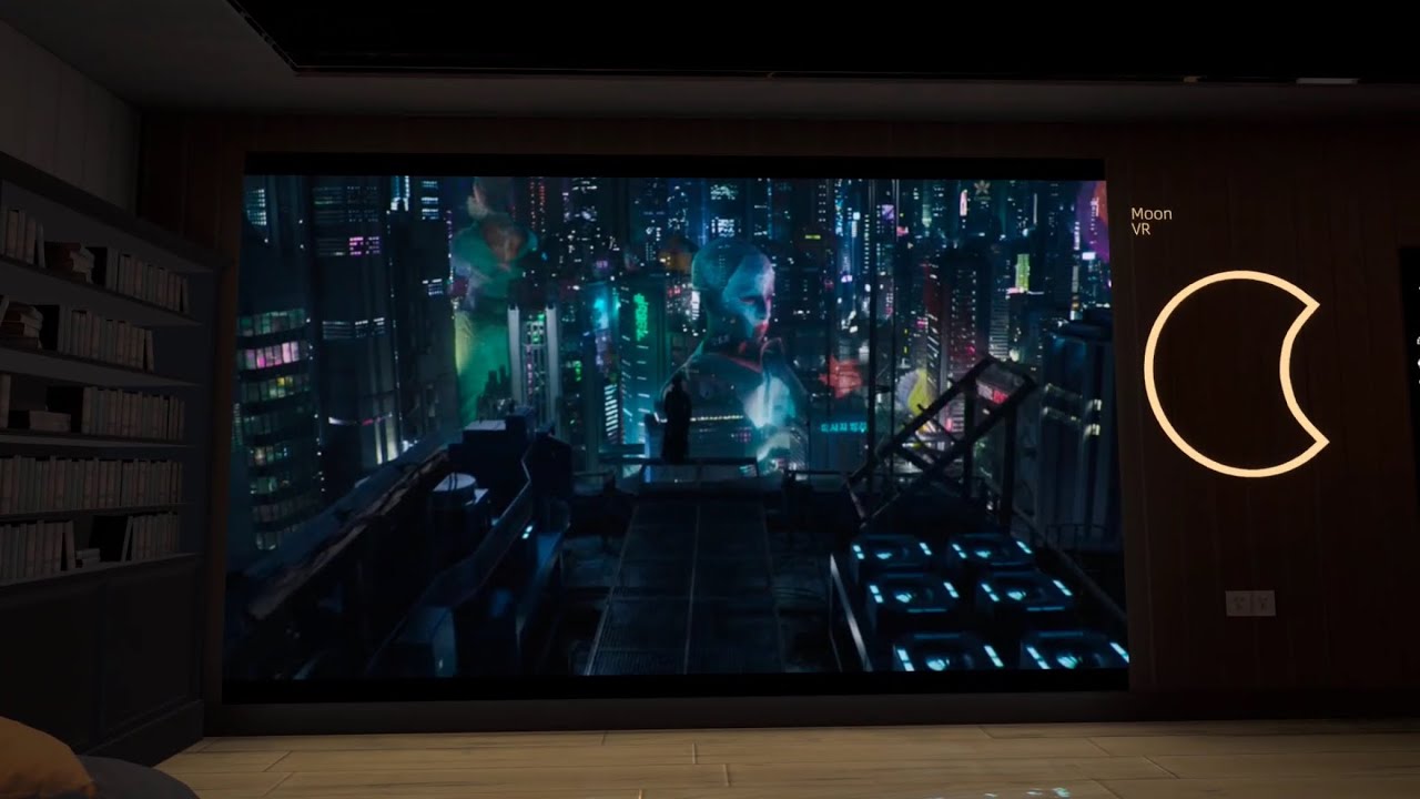 Moon VR player new Web theater add-on review and environments 