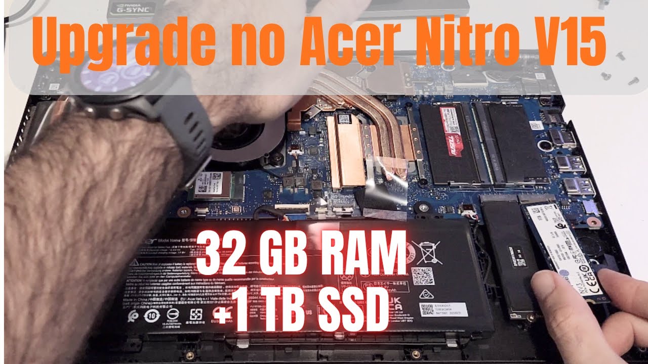 Fazendo upgrade de RAM e SSD no Notebook Acer Nitro V15 - como testar memória RAM e SSD
