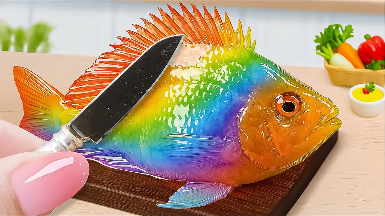 I Cooked a RARE Miniature Rainbow Fish! 🌈🐟