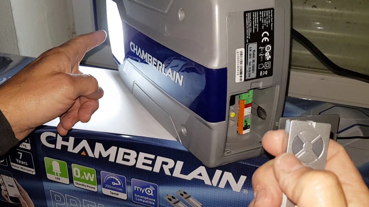 Chamberlain Programmierung Handsender und Codeschloß für Torantriebe ML1000EV, ML700EV, ML510EV