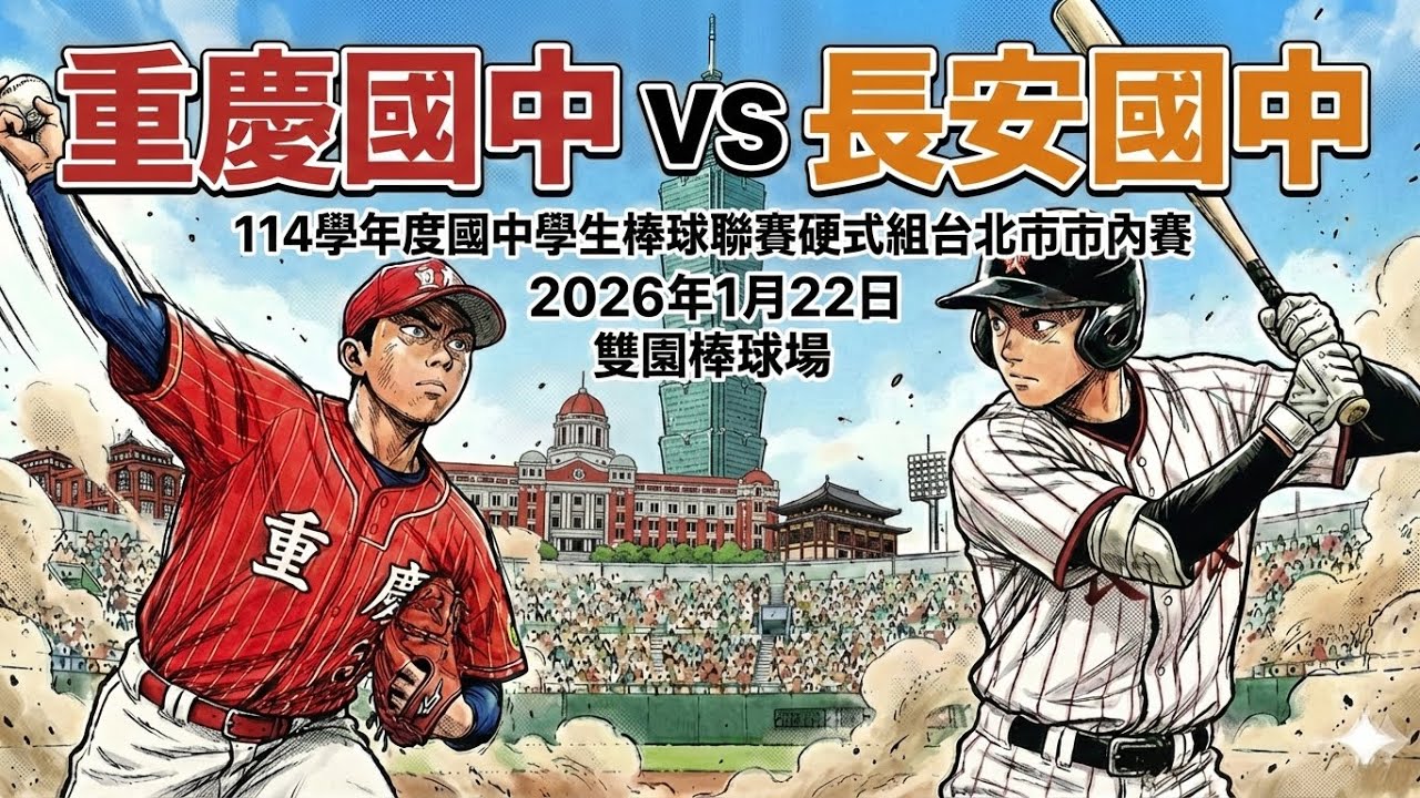 114學年度國中學生棒球聯賽_硬式組_台北市市內賽 | 重慶 vs 長安| 複賽 |