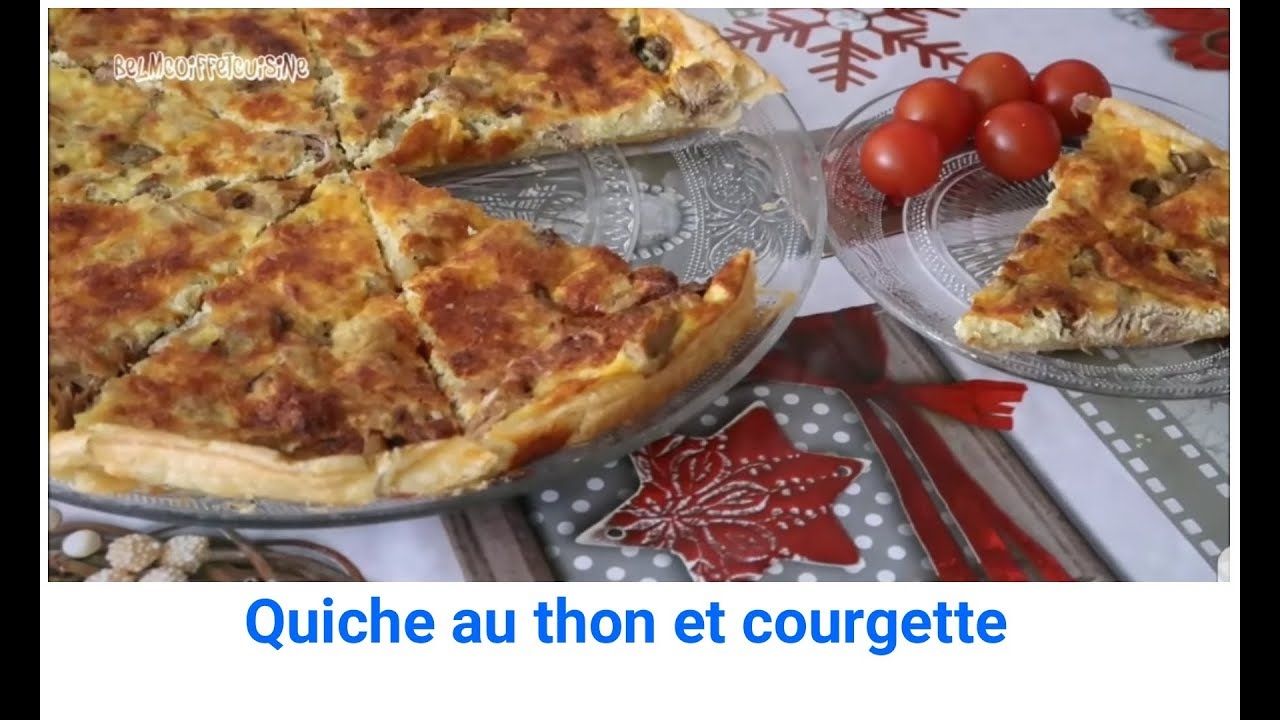 Recette de la quiche au thon et courgette super facile à réaliser🥒🍽 😋