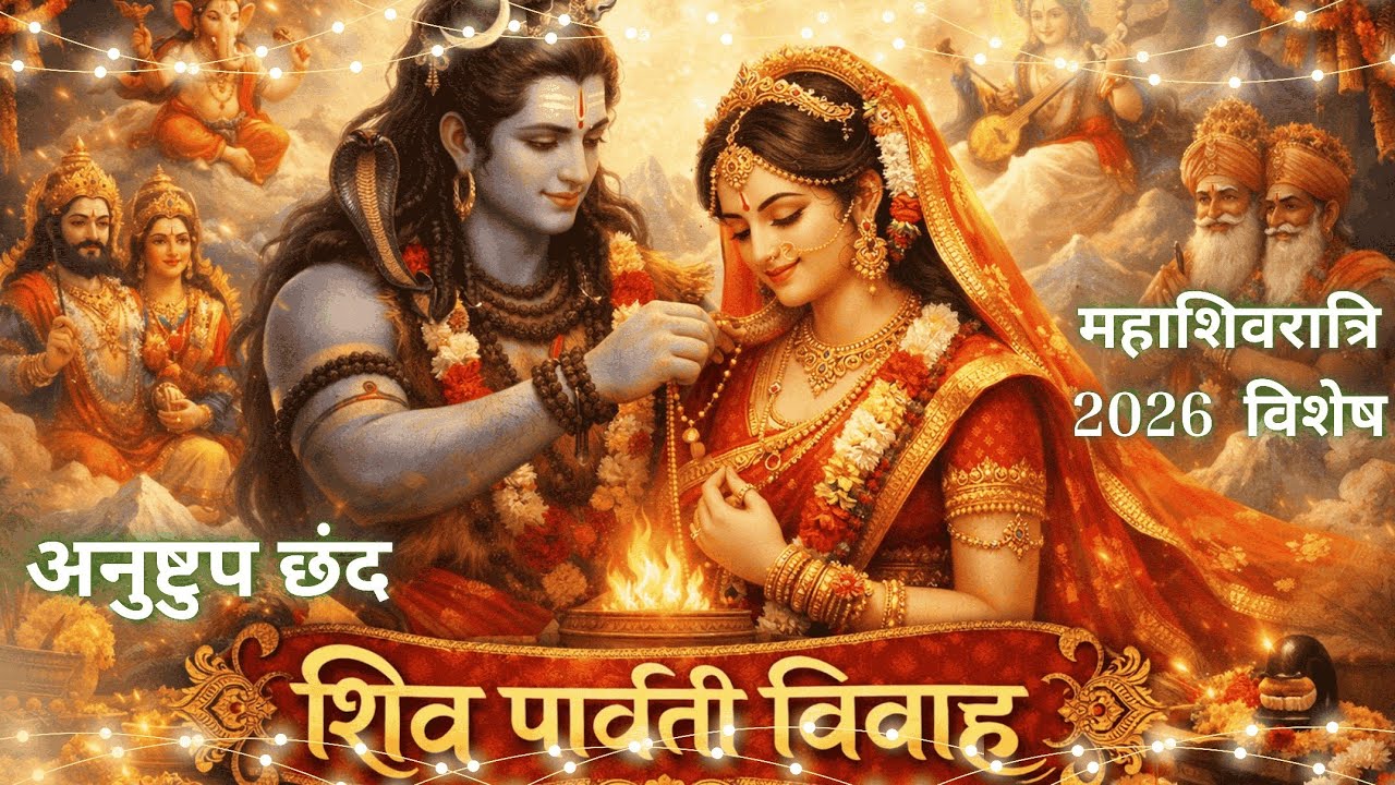 Shiv Parvati Vivah Stotra | Anushtup Chhand Sanskrit | Shiv Shakti Vivah Gaan. Mahakal-Shakti