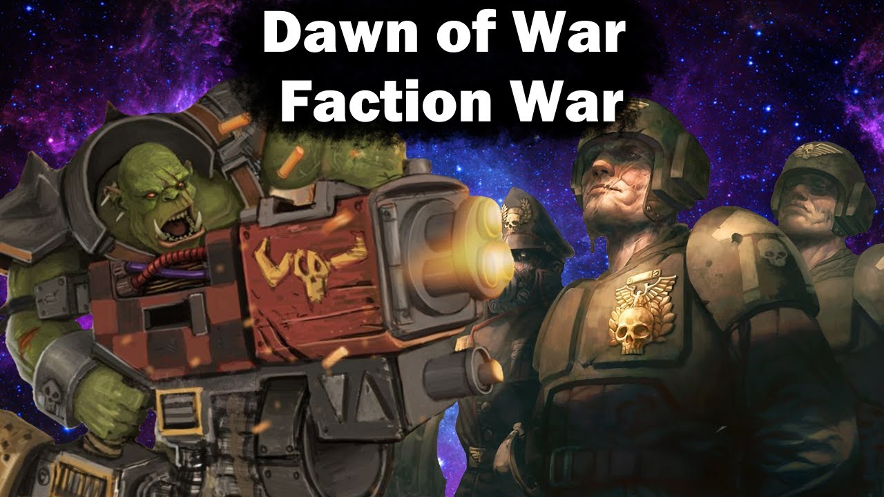 Dawn of War Soulstorm: 2 vs 2 Faction War - Orks vs Imperial Guard