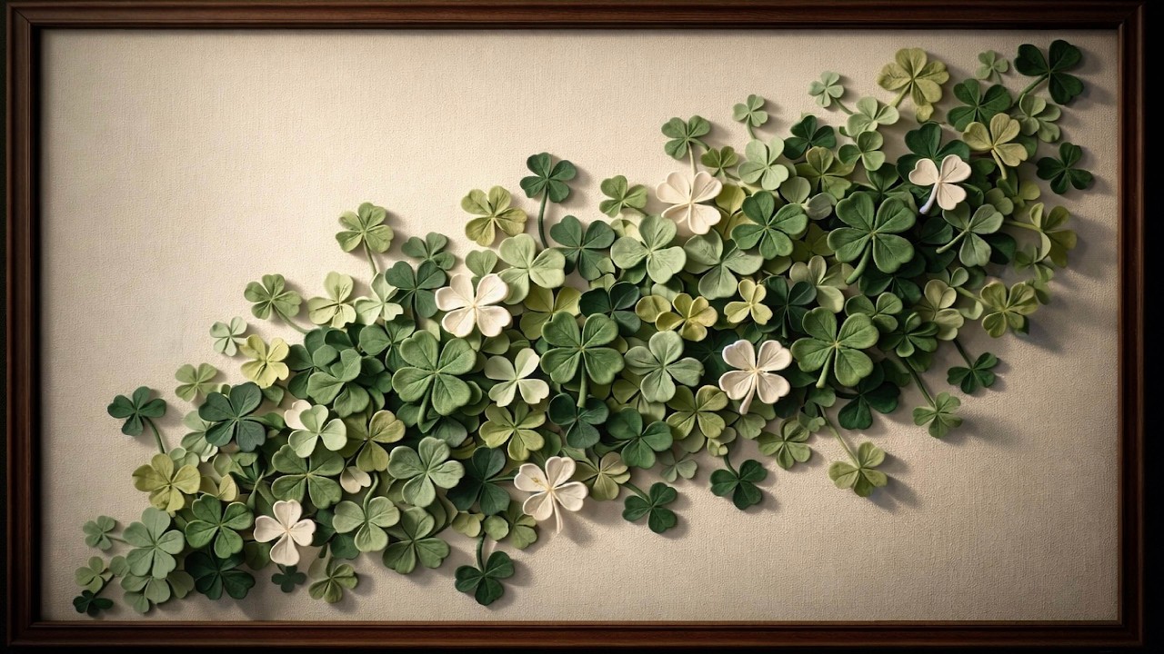 3D Shamrock ☘️| 4K Framed TV Art St. Patrick’s Day Ambience Screensaver