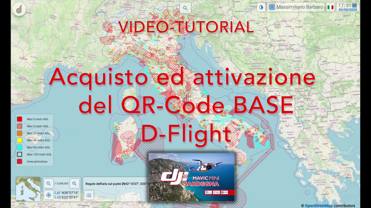 D-FLIGHT: acquisto e attivazione QR-CODE BASE uso ricreativo