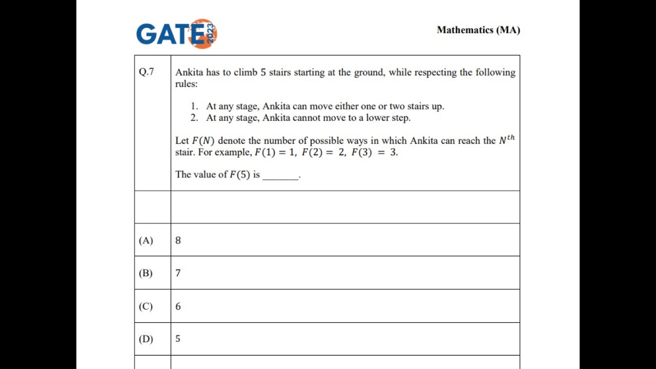 GATE 2023 Mathematics, General Aptitude